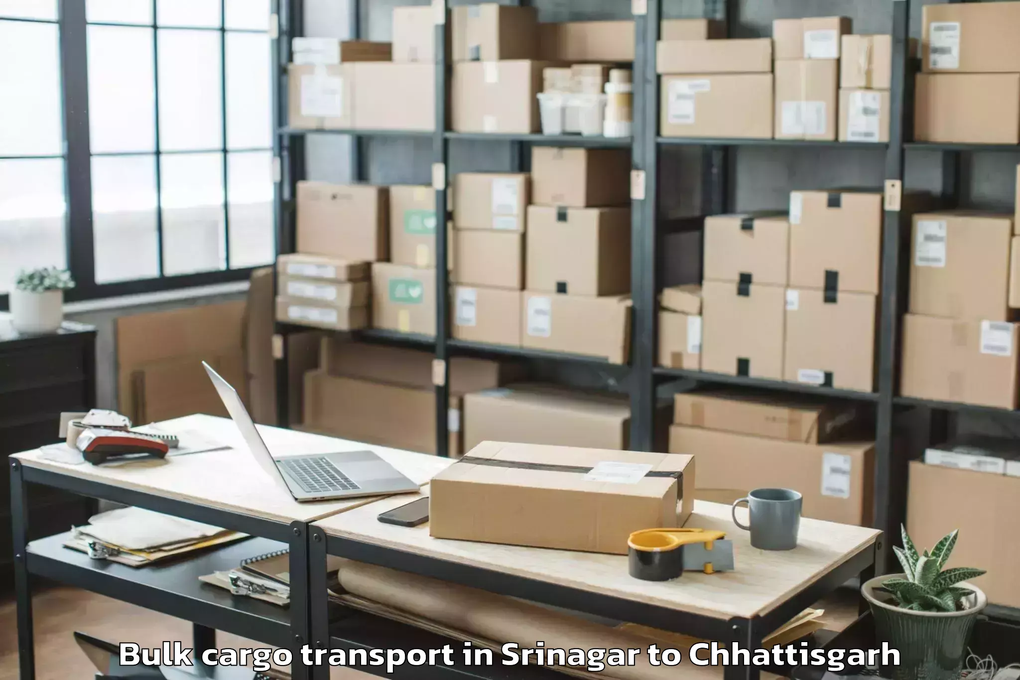 Professional Srinagar to Chhuikhadan Bulk Cargo Transport